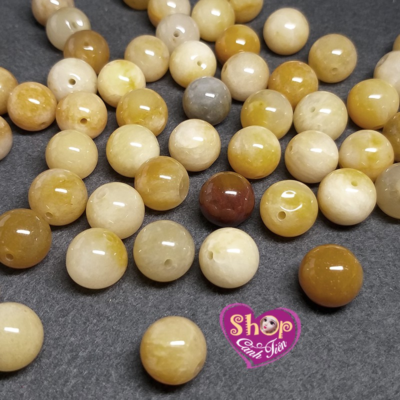 [Mã FAMAYFA giảm 10K đơn 50K] Hạt Đá Vân Vàng Nâu Rất Đẹp 8-13mm làm vòng tay | BigBuy360 - bigbuy360.vn