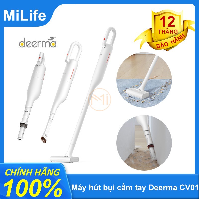 [Mã 159ELSALE hoàn 7% đơn 300K] Máy hút bụi cầm tay không dây cao cấp Deerma VC01- chính hãng