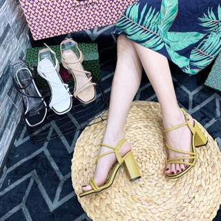 Sandal da mềm 4 dây xéo eo khoá gài 7p
