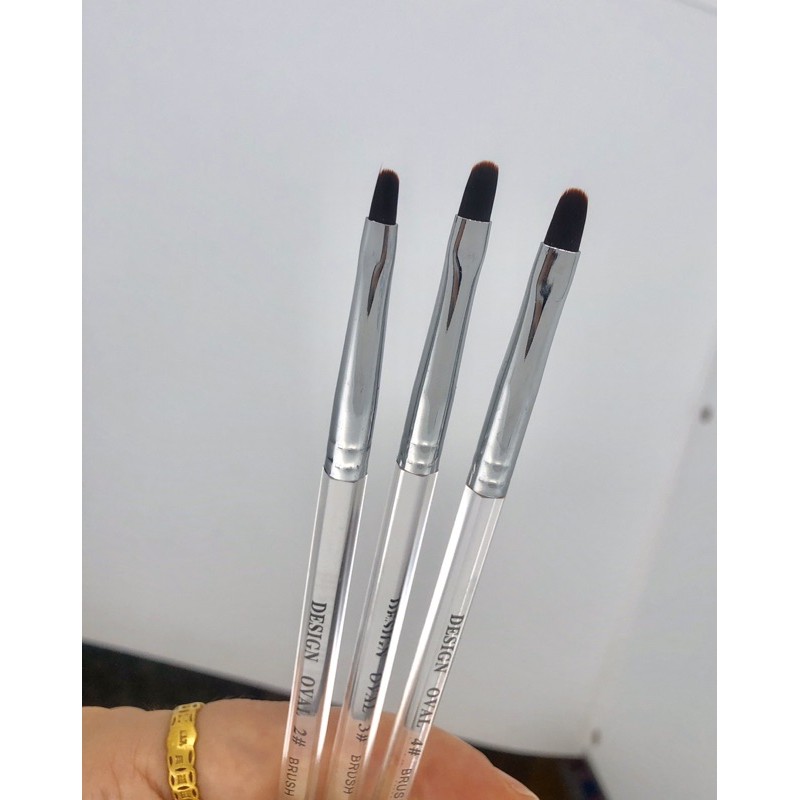 Cọ bản đắp gel đầu tròn oval số 2 3 4