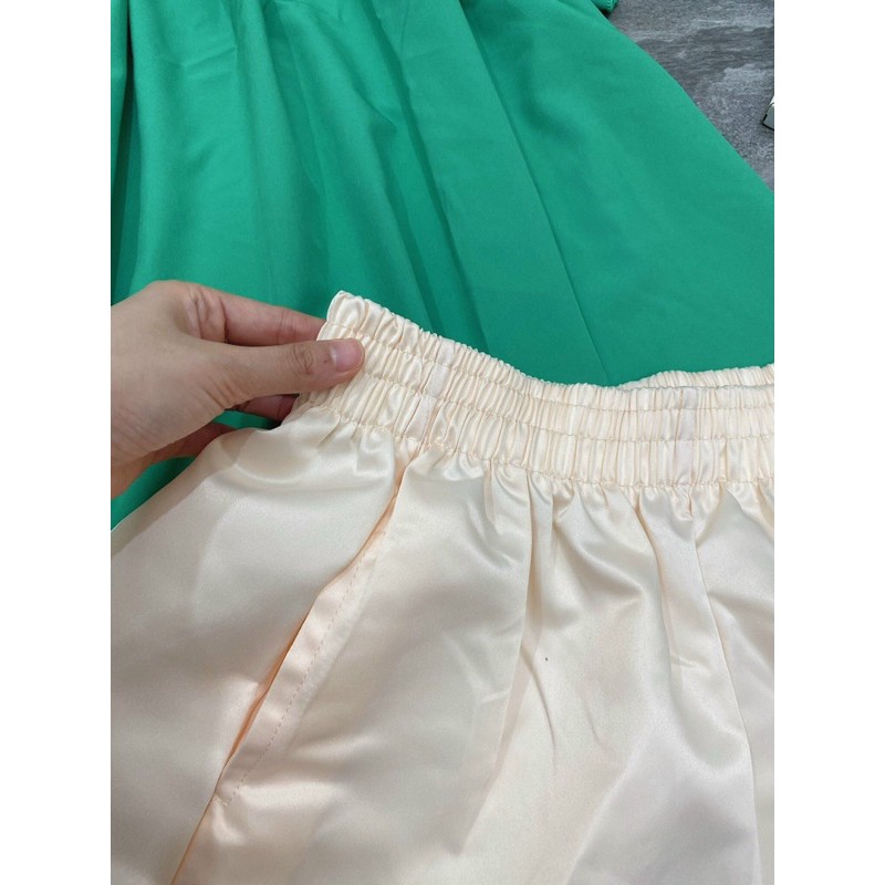 [Siêu Hot] Set Trễ Vai Xanh Mix Quần Be Siêu Xinh Có Ảnh Thật Kèm Video | BigBuy360 - bigbuy360.vn