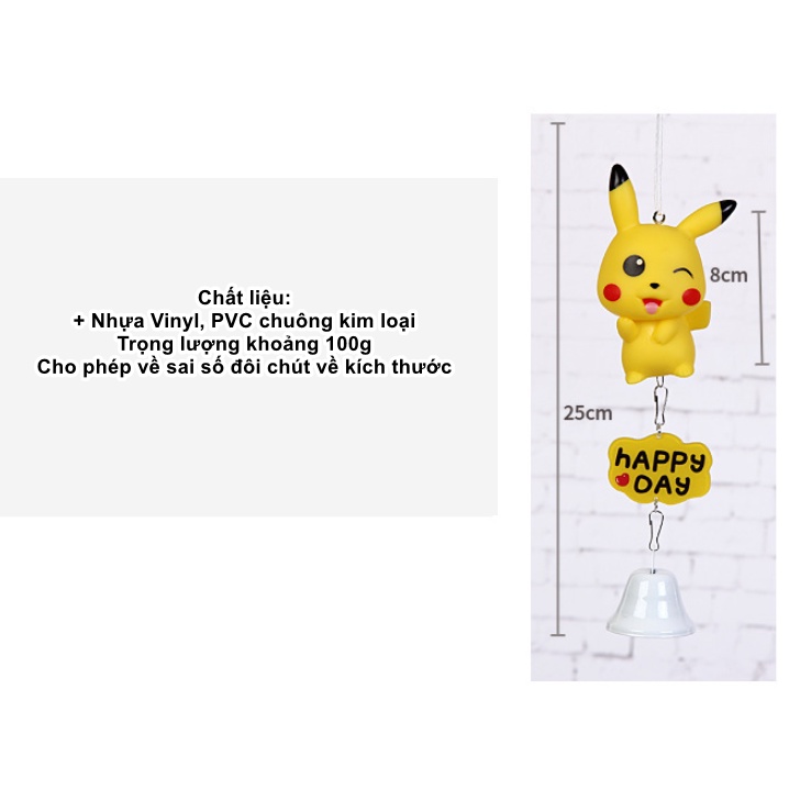 Chuông gió PIKACHU trang trí siêu dễ thương