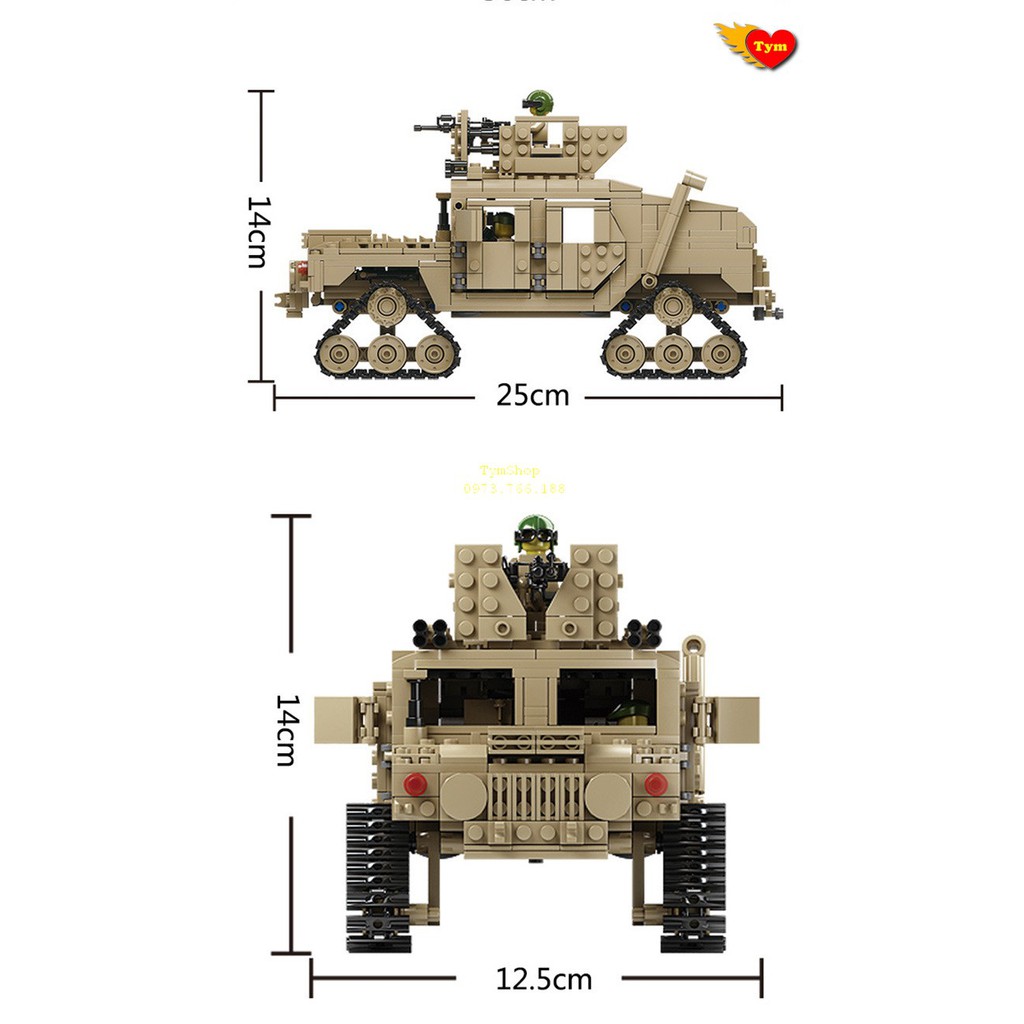 Kazi KY10000 Lego Military Army M1A2 Abrams Mbt ) lắp ráp Xe Tăng Chủ Lực Biến Hình Xe Hummer Bánh Xích lắp được 2 mẫu