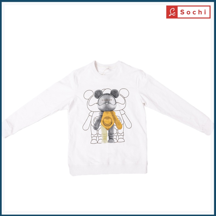 Áo sweater nam cổ tròn, áo thu đông nỉ mềm mịn ôm người in COSMOS mã S.W606