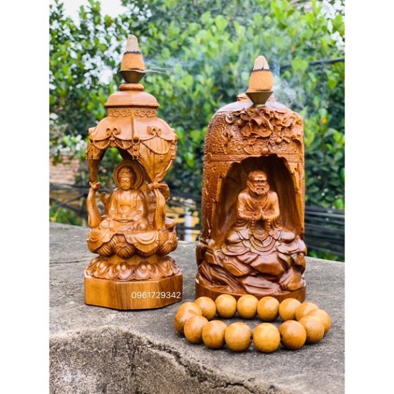 Tượng Phật Tượng Đạt ma xông trầm