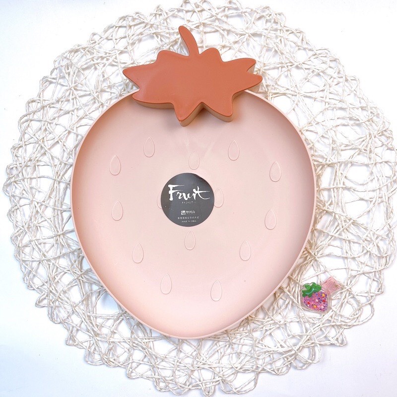 Khay ăn dặm, hình trái Dâu tây  đĩa đựng hoa quả bằng nhựa