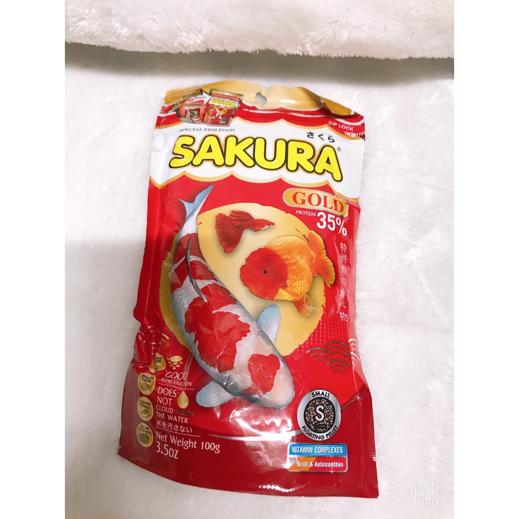 Thức ăn Sakura Gold 35% đạm loại tốt 100g