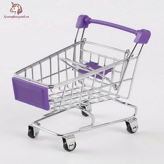 Xe đẩy hàng siêu thị kim loại mini đồ chơi sáng tạo trẻ em