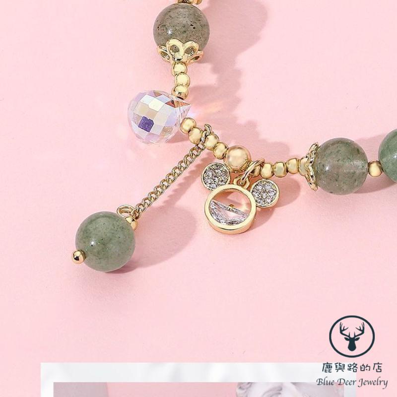 Vòng Tay Vòng Đeo Tay Pha Lê Họa Tiết Quả Dâu Nhiều Màu Sắc Thời Trang Cho Nữ đá phong thuỷ vòng tay Chính Hãng Thạch anh