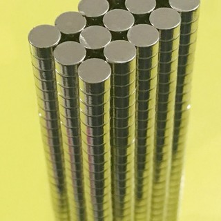 BỘ 20 VIÊN nam châm tròn kích thước 8x3mm mạ niken mạnh