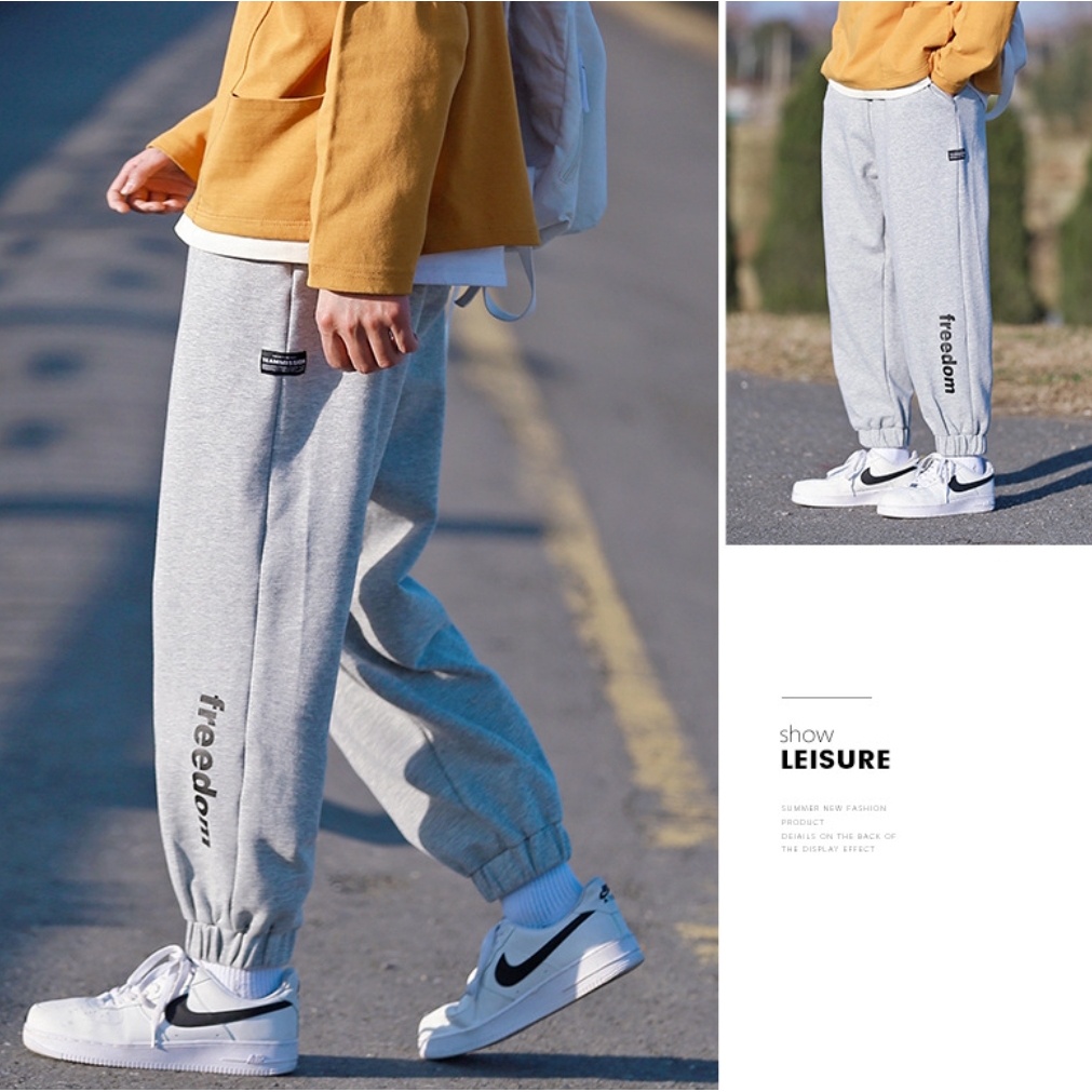 Quần Jogger nỉ MEANSTORE pants unisex basic nam nữ cạp chun ống rộng phong cách Hàn Quốc ulzzang - Freedom