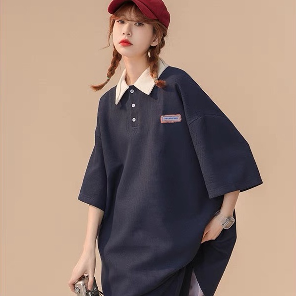 Set bộ nữ áo polo và quần short form rộng unisex nam nữ mặc được chất liệu tổ ong dày dặn thêu logo Rô Store S24