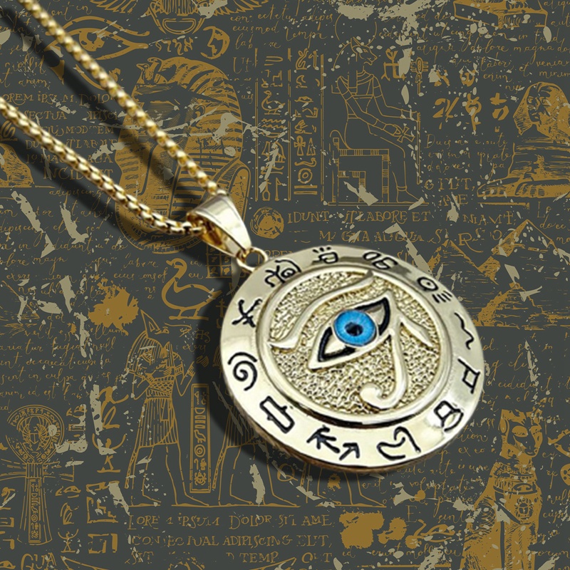 Vòng cổ thép không gỉ mặt hình mắt Amulet thời trang