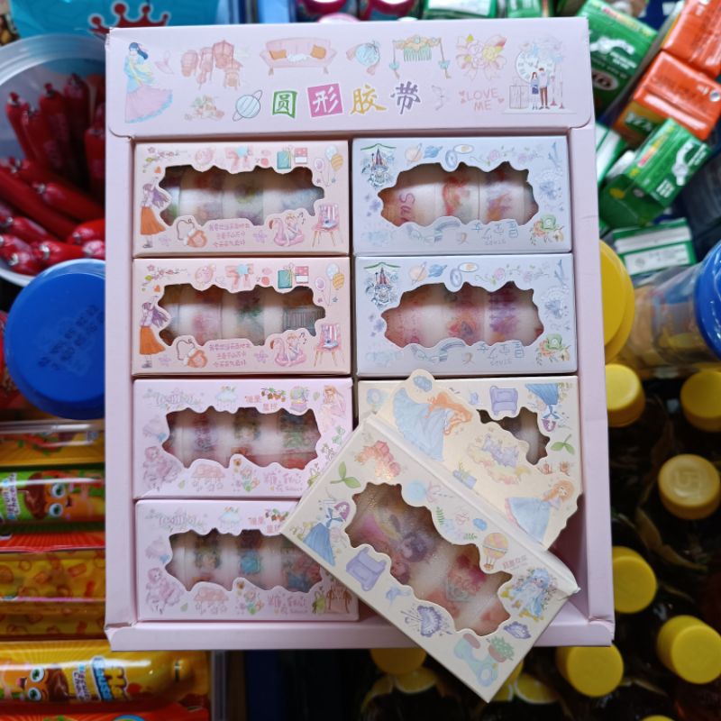 Set 8 hộp băng dán washi tape