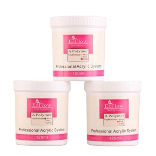 bột đắp móng ezflow 120ml 3 màu trắng trong hồng