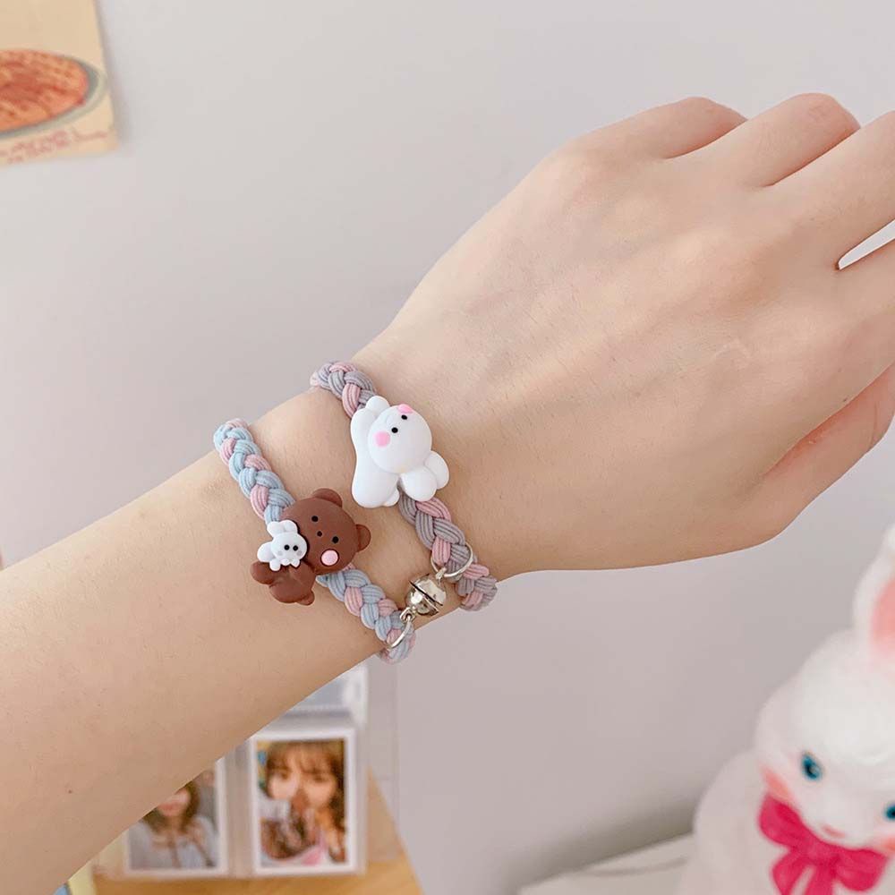 Vòng tay nam châm kiểu dáng hoạt hình dễ thương sáng tạo làm quà tặng cho cặp đôi/bạn bè