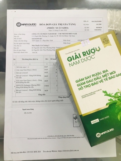 ✅ Giải Rượu Nam Dược ( 60ml/Gói )