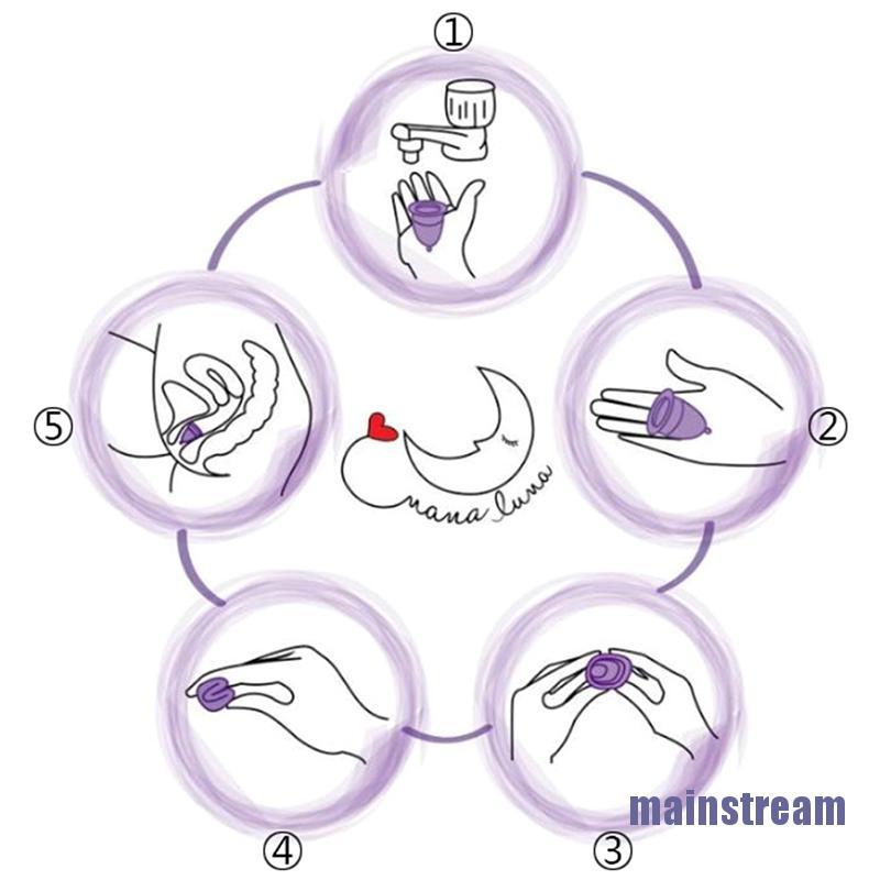 Cốc Nguyệt San Bằng Silicon Mềm Có Thể Tái Sử Dụng Cho Nữ