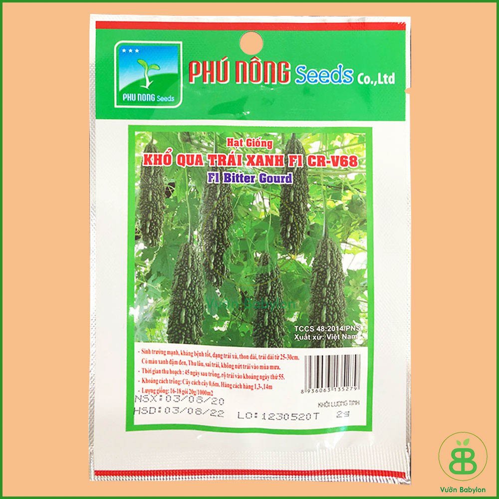 Hạt Giống Mướp Đắng 2Gr - Hạt Giống Khổ Qua Xanh Cao Sản, Siêu Trái