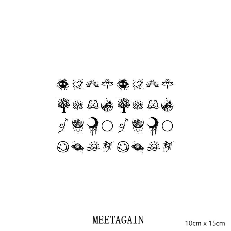 Hình xăm dán tạm thời 10cm x 15cm chống thấm nước 15 ngày L-006