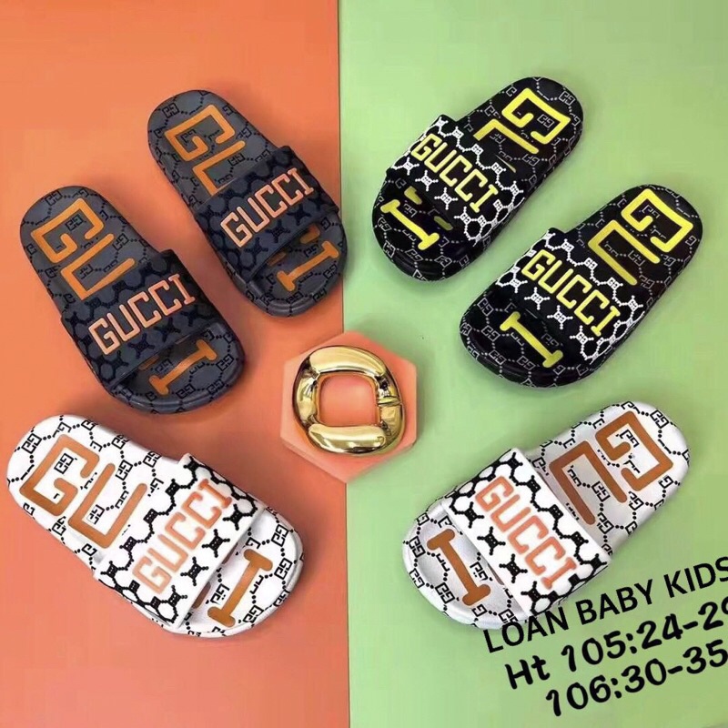 Dép lê G.uccii cho bé trai, bé gái hàng quảng châu mềm êm