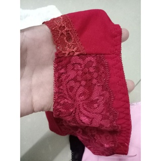 combo 10 quần lót phối ren cotton lụa