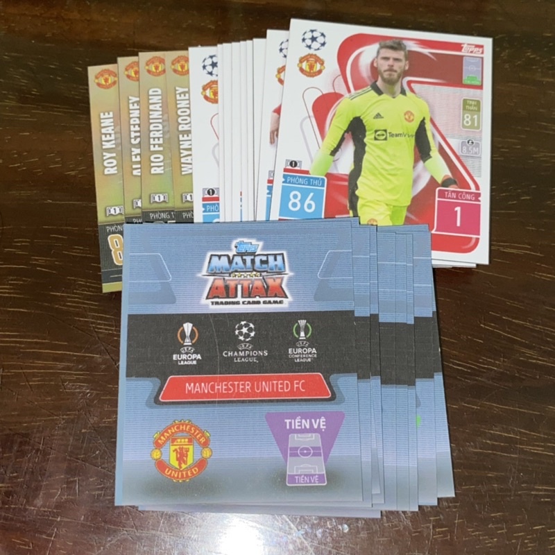 [THẺ IN] Trọn bộ 24 thẻ cầu thủ bóng đá Câu lạc bộ Manchester United mùa 2021-2022 kích thước thẻ Poca.