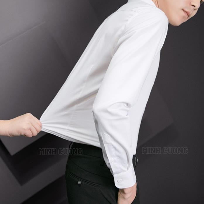 Áo sơ mi nam trơn tay dài, dáng ôm slimfit, phong cách Thời trang nam Hàn Quốc | BigBuy360 - bigbuy360.vn