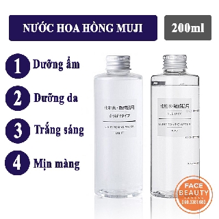 Nước hoa hồng Toner MUJI dưỡng trắng da 200ML