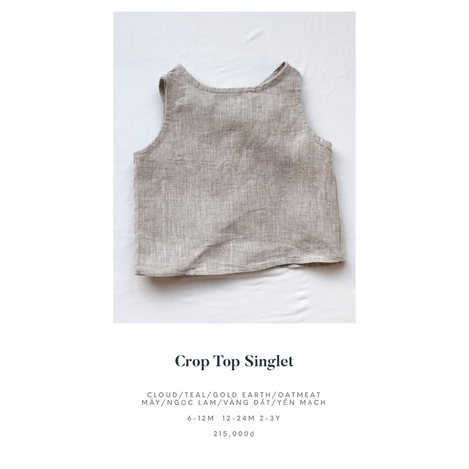 Crop top Singlet (Áo ba lỗ croptop linen)