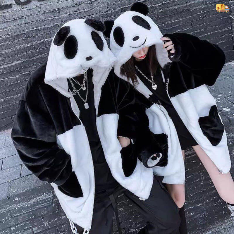 Áo khoác, Áo lông hình con gấu phom rộng nam nữ mặc đều đẹp