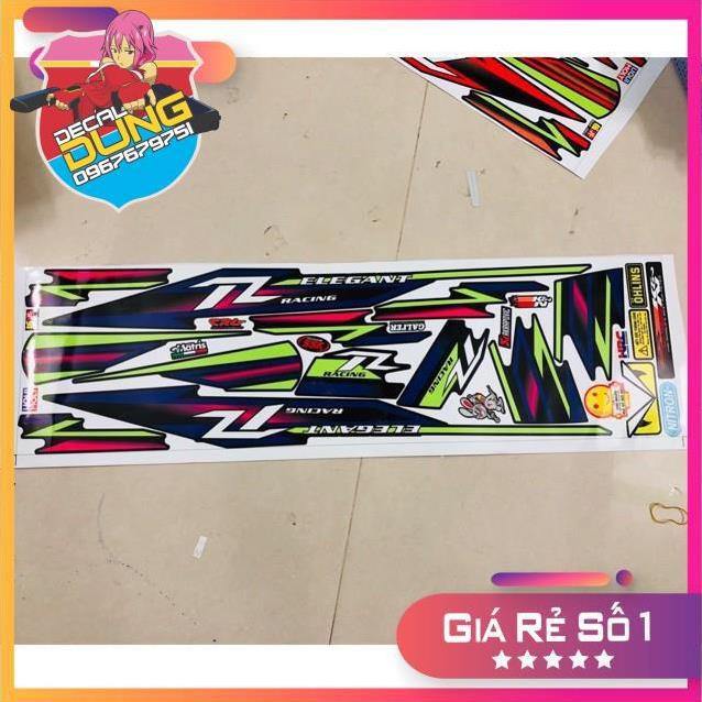 Tem xe elegant 50 sọc chỉ xanh đen 3 lớp ko bay nàu