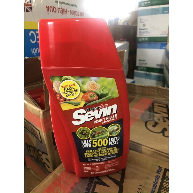 Dung dịch Sevin Insect Killer diệt và phòng ngừa trên 500 loại côn trùng hàng lọ 473ml nhập Mỹ