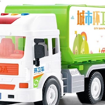 Mô hình xe môi trường xe chở rác xe cuốn ép rác
