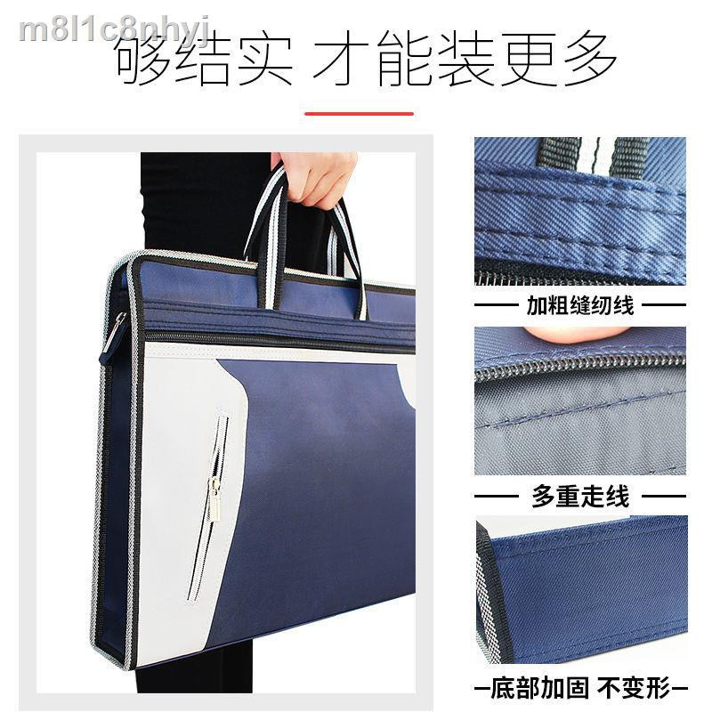 Túi đựng hồ sơ di động tài liệu A4 Hội nghị khóa kéo thông tin doanh nghiệp Văn phòng in ogo