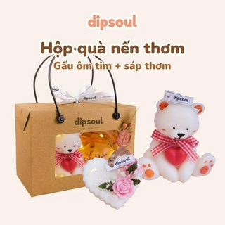 Có clip - Hộp quà nến thơm, sáp thơm thư giãn kèm thiệp