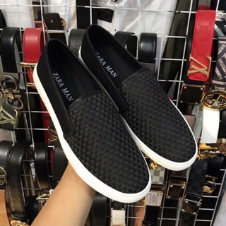 Giày slipon nam vải dệt zara