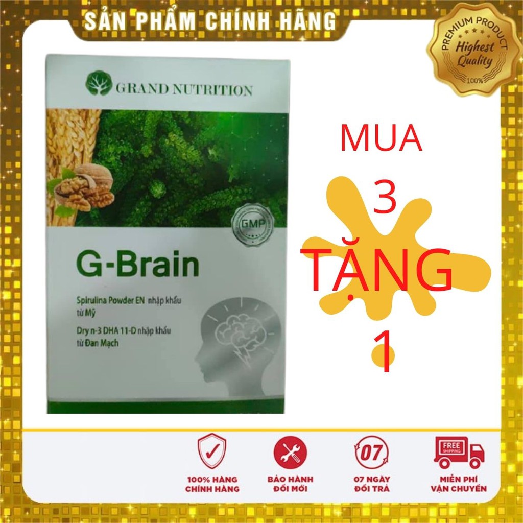 {Mua 3 tặng 1+ tặng khóa học} Cốm sữa tảo non G-Brain - Hỗ trợ bổ sung DHA, các Vitamin hỗ trợ phát triển não bộ cho trẻ