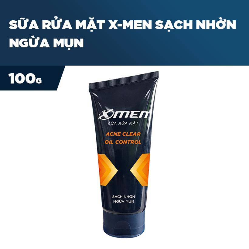 COMBO2 - Sữa rửa mặt Xmen 100gr Sạch nhờn , ngừa mụn và Dầu gội đầu Xmen 180gr