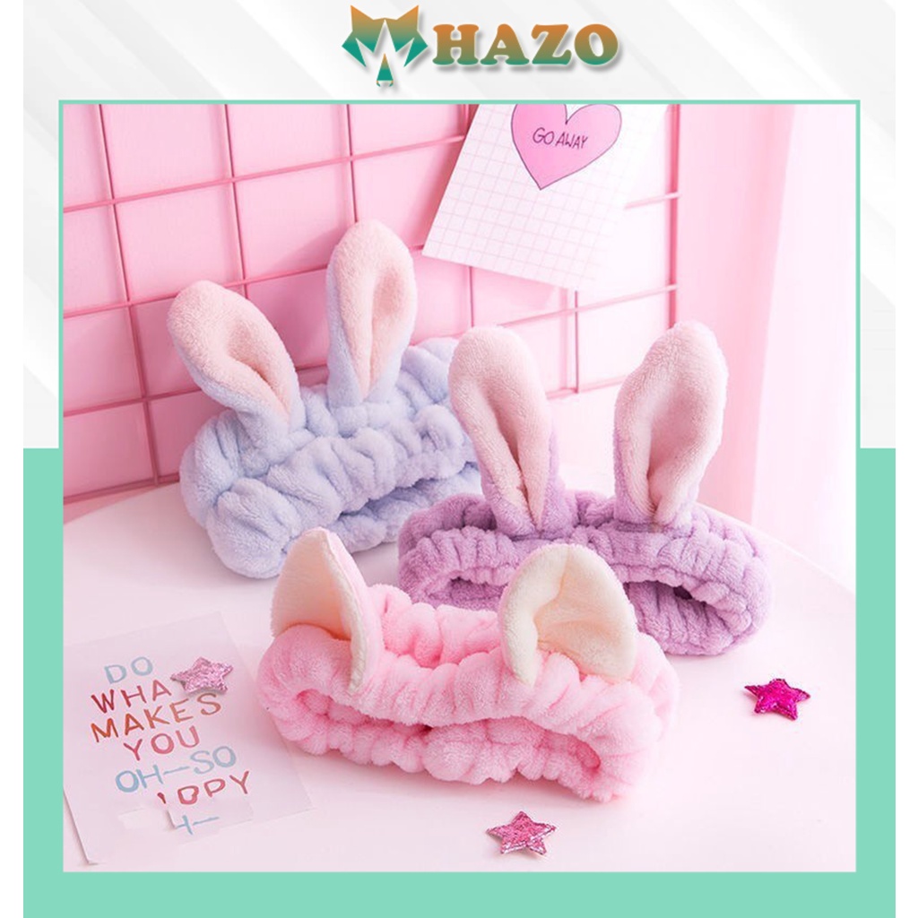 Băng Đô Cao Cấp Tai Thỏ 266 Nhiều Màu Dễ Thương Diệu Dàng - Hazo