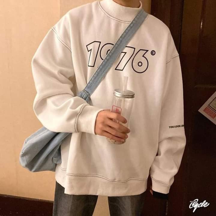 ÁO NỈ SWEATER LÓT BÔNG FORM RỘNG UNISEX | BigBuy360 - bigbuy360.vn