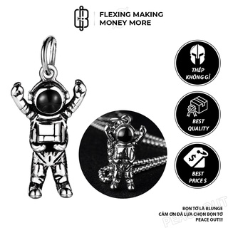 Dây chuyền phi hành gia, vòng cổ titan- thiết kế dây chuyền robot, phụ kiện thời trang, độc đáo