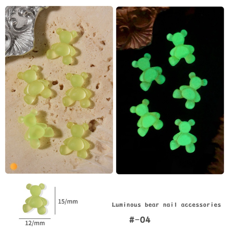 Đá Quý Nhân Tạo Hình Gấu Dễ Thương Trang Trí Móng Tay