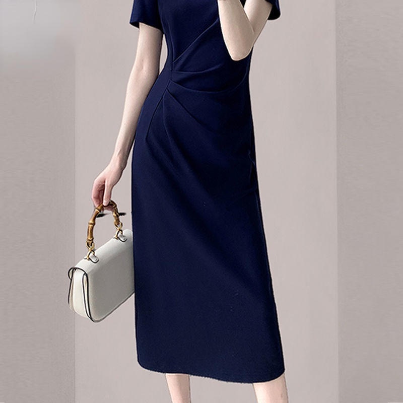 Chất Lượng Cao Đầm Dáng Dài Vừa Nhẹ Đơn Giản Sang Trọng Phong Cách retro Mùa Hè Cho Nữ