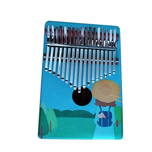 Đàn Kalimba Gỗ 17 Phím WOIM Họa Tiết Cô Gái