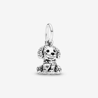 Pure Silver Dog Dangle Charm