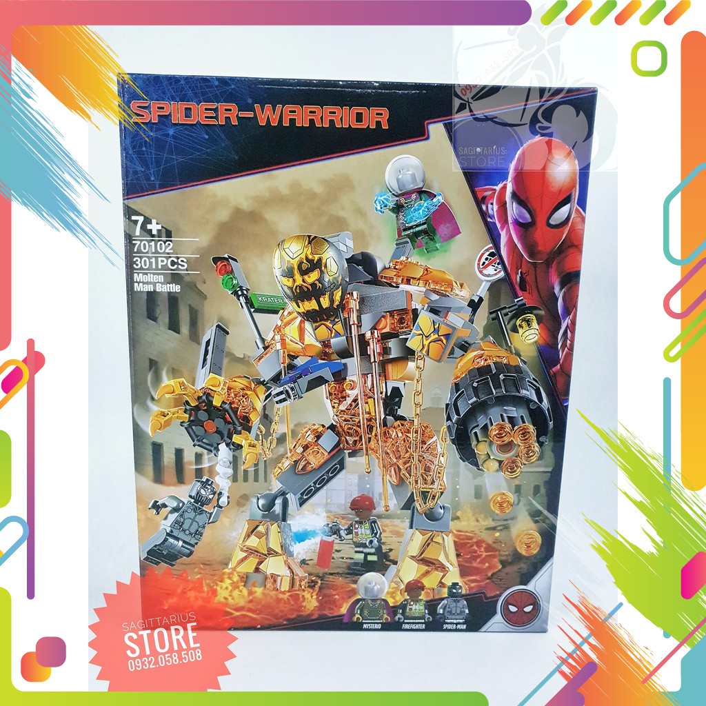 Lego Super Heroes Spiderman Chống Quái Vật Nham Thạch ( 301 Mảnh )-Hàng có sẵn