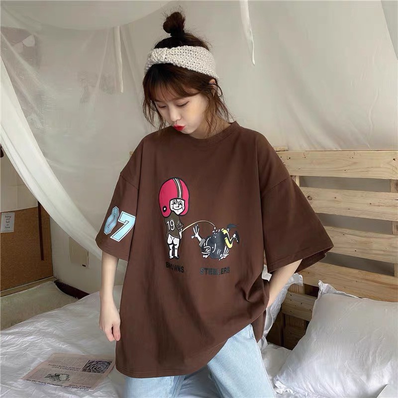 Áo thun phông nam nữ unisex cô gái 07 ( số 7 ) BÁN CHẠY NHẤT tay lỡ - siêu hot - chất cotton siêu đẹp