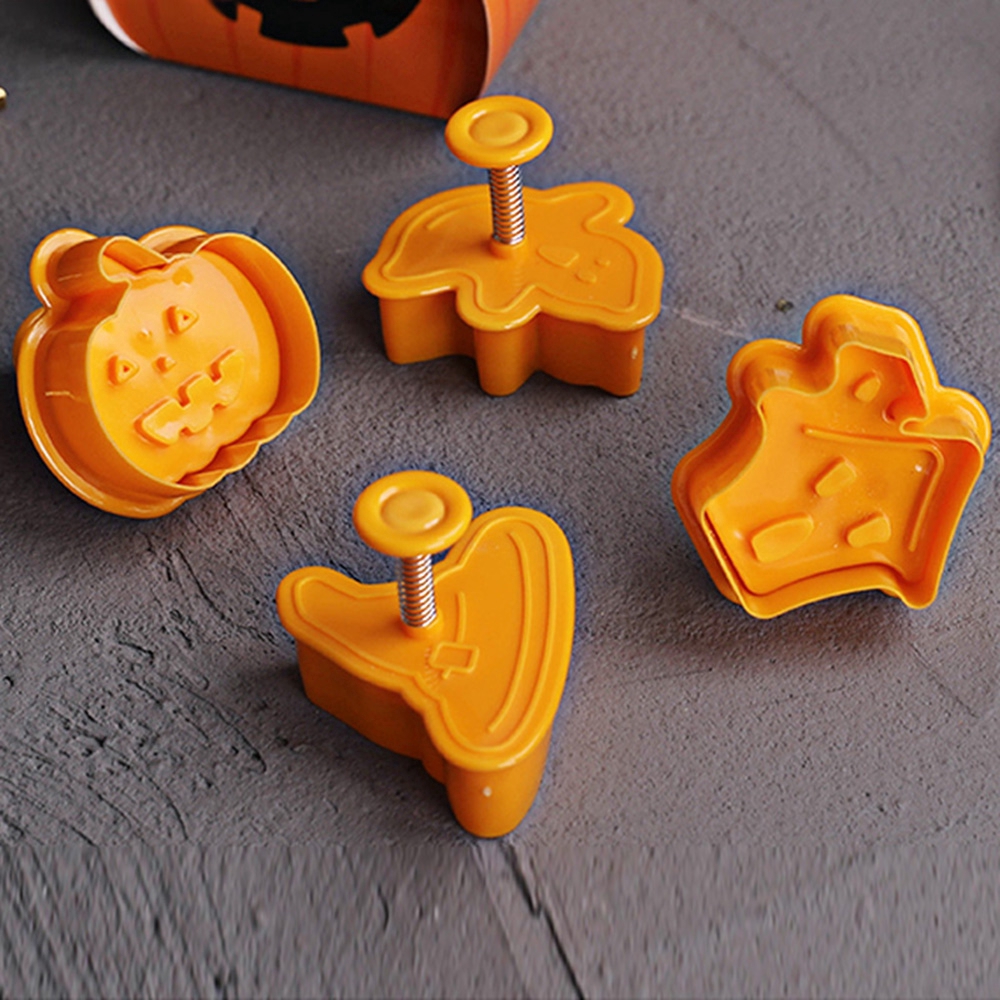 4 Khuôn cắt tạo hình bóng ma bí ngô độc đáo làm bánh trang trí dịp Halloween