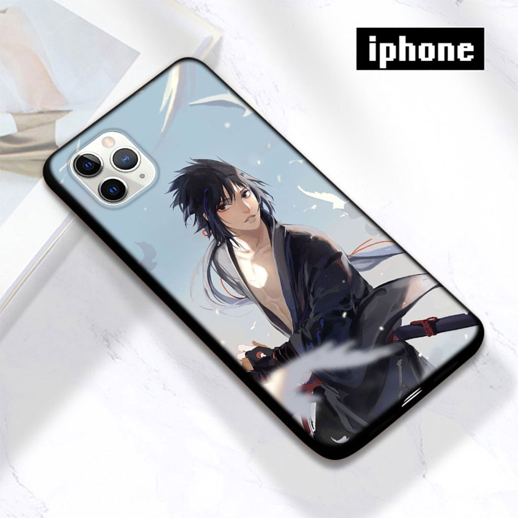 Ốp Điện Thoại Silicon Mềm Đen Hình Naruto Vs Sasuke Cho Iphone 11 Pro Max 12 Mini Pro Xs Max Se 2020 Xc27